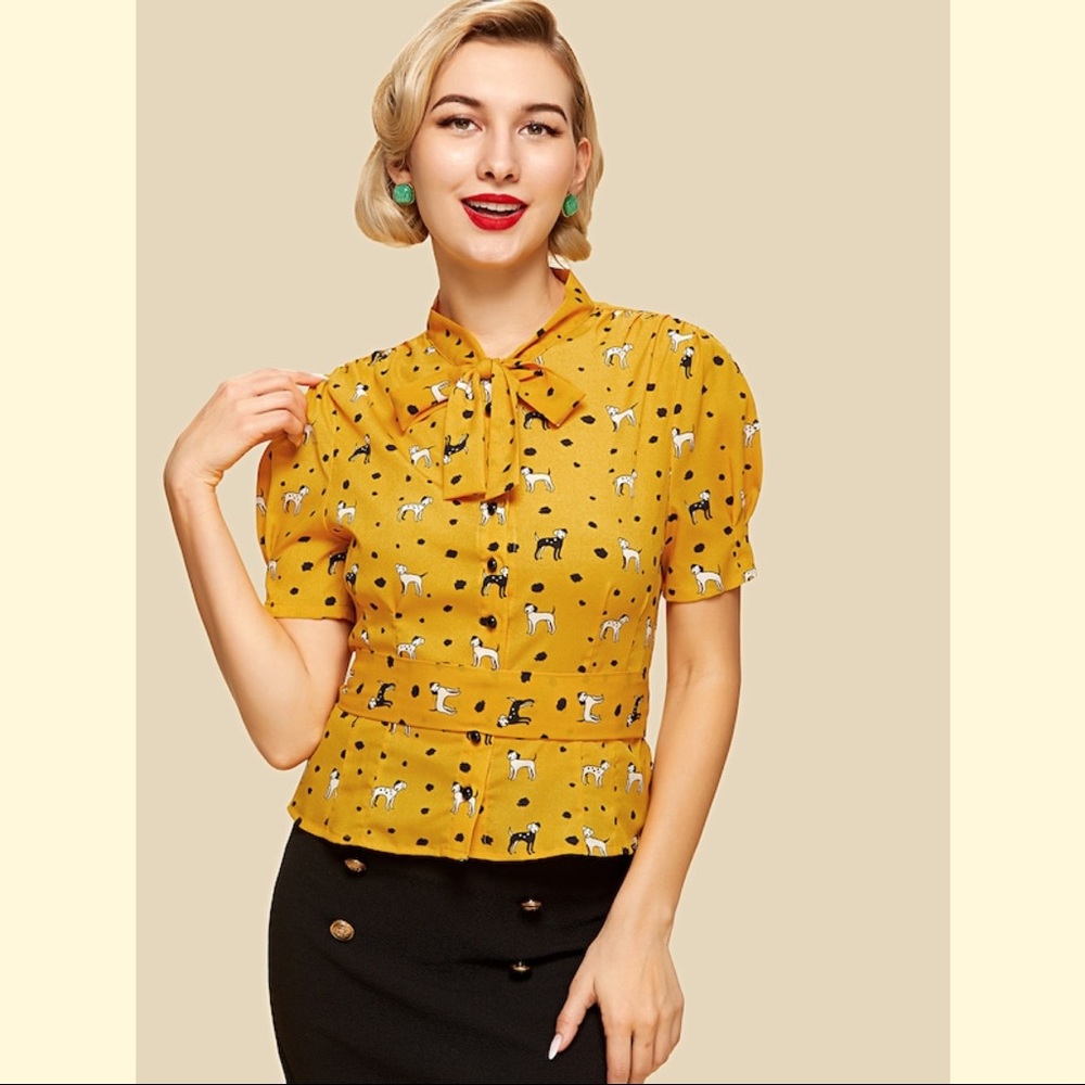 🐶Dog Print Blouse🐶